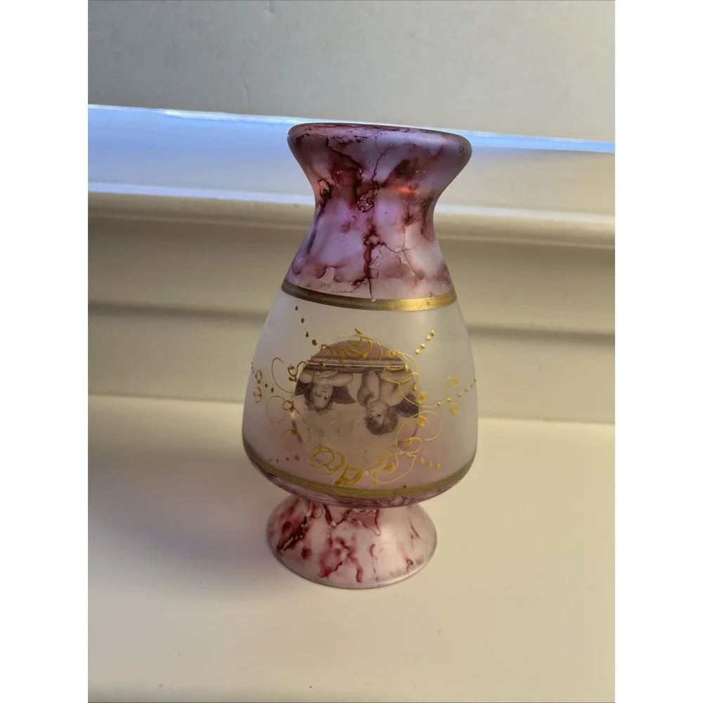 Vetro Esequito Segundo La Tecnica Del Maestro Di Murano Vase Italy 7.5
